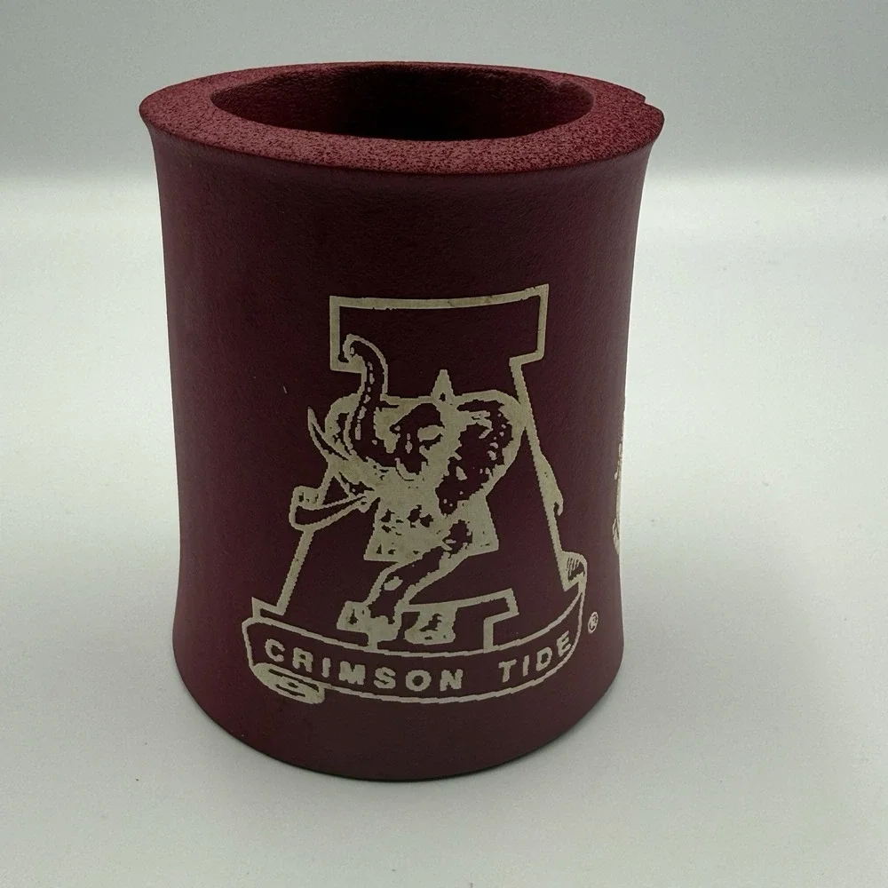 Vintage Alabama Crimson Tide Foam Can Cooler Koozie Roll Tide‎ Barrel